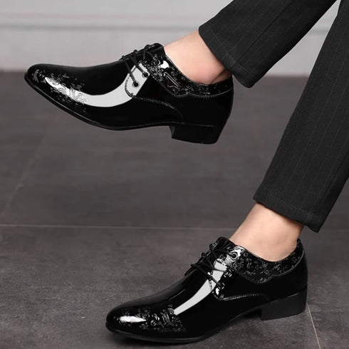 Elegant Lace-Up Brogue Oxfords for Men – Formal Dress Shoes Perfect for Weddings, Office Wear, and Special Occasions